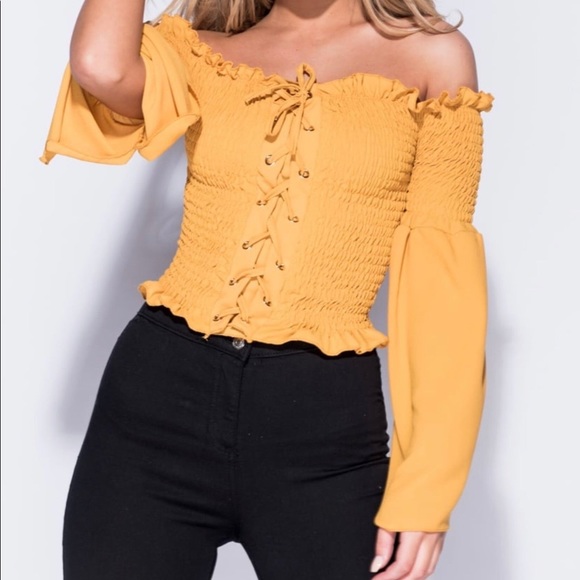 Lace Up Top - Picture 1 of 4